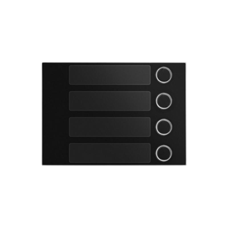 Urmet Alpha kaputábla modul előlap 4 gomos, 2 voice, fekete, 1168/14
