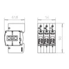 Kép 2/3 - OBO Túlfeszültség levezető, T1+T2, 50 kA, 900V DC, napelemes rendszerhez 5097447