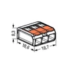 Kép 2/3 - WAGO univerzális vezeték összekötő 3 x 0,14 - 4mm2 (3 vezetékes) 221-413