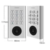 Kép 4/6 - Önálló működésű RFID kártyaolvasó és kódzár, vízálló (IP66), vandálbiztos - K11-EM - méret