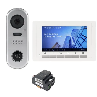 2EASY egylakásos videó kaputelefon szett, 7"-os beltéri készülékkel, fehér 2EASY egylakásos videó kaputelefon szett, 7"-os beltéri készülékkel, fehér