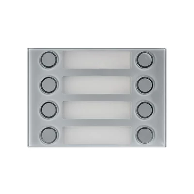 Urmet Alpha kaputábla modul előlap 8 gomos, 2 soros, 2 voice, szürke, 1168/28G Urmet Alpha kaputábla modul előlap 8 gomos, 2 soros, 2 voice, szürke, 1168/28G