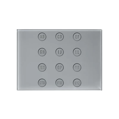 Urmet Alpha alfabetikus billentyűzet modul, szürke 1168/49G Urmet Alpha alfabetikus billentyűzet modul, szürke 1168/49G