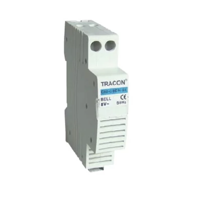 Tracon DIN sinre pattintható csengő, 8V C60-CSEN8
