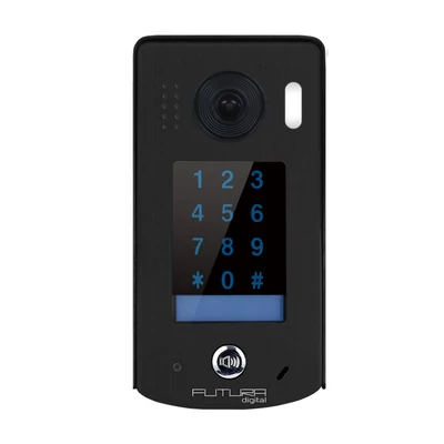 Futura digital 1 lakásos érintő kódzáras IP kaputábla, fekete VIX-611/KP/B Futura digital 1 lakásos érintő kódzáras IP kaputábla, fekete VIX-611/KP/B