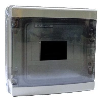 MV Ipari elosztó, 4modul, PE+N sinnel, füstszínű ajtóval, falon kívüli szerelésű, IP65 400604