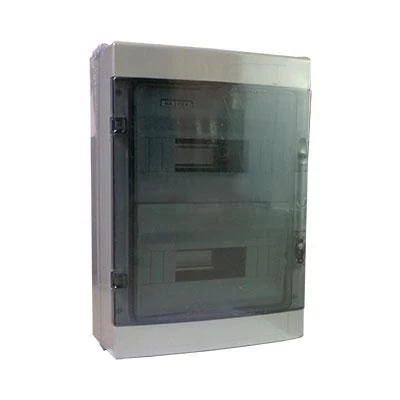 MV Ipari elosztó, 2x12modul, PE+N sinnel, füstszínű ajtóval, falon kívüli szerelésű, IP65 400624