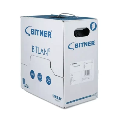 BiTLAN U/UTP Cat.6 adatátviteli kábel, 4x2x23AWG, 350 MHz, CPR Eca, szürke