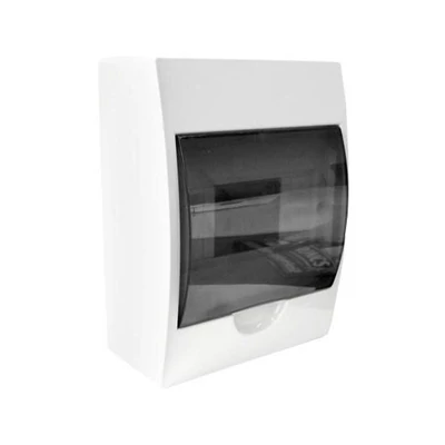 MV-Light kiselosztó, 2x12 modul, PE+N sínnel, füstszínű ajtóval, falon kívüli szerelésű EZ9E212S2S