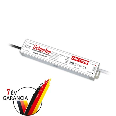 Scharfer vízálló tápegység 24VDC, 100W, IP67, SCH-100-24