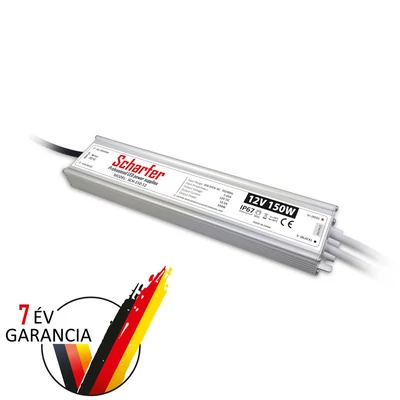 Scharfer vízálló tápegység 12VDC, 150W, IP67, SCH-150-12