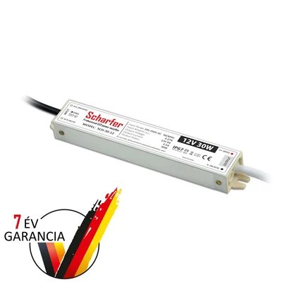 Scharfer vízálló tápegység 12VDC, 30W, IP67, SCH-30-12 Scharfer vízálló tápegység 12VDC, 30W, IP67, SCH-30-12