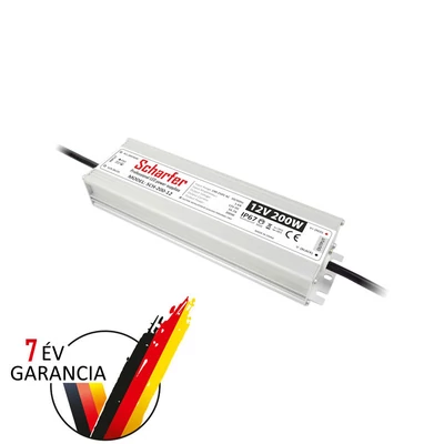 Scharfer vízálló tápegység 12VDC, 200W, 1,6A, IP67 SCH-200-12