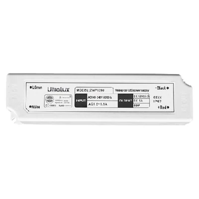 Ultralux vízálló tápegység 12V DC, 60W, 5A, IP67, ZWP1260 Ultralux vízálló tápegység 12V DC, 60W, 5A, IP67, ZWP1260