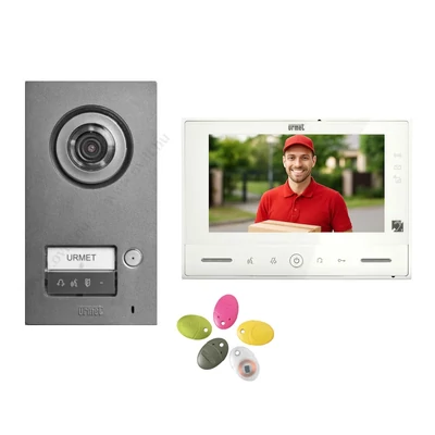 Urmet videó egylakásos kaputelefon szett, wifi-s 7"-os beltéri készülékkel, proximity olvasóval 1723/95 Urmet videó egylakásos kaputelefon szett, wifi-s 7"-os beltéri készülékkel, proximity olvasóval 1723/95