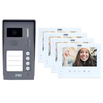 Urmet videó négy lakásos kaputelefon szett, 7"-os beltéri készülékkel 1736/5114 Urmet videó négy lakásos kaputelefon szett, 7"-os beltéri készülékkel 1736/5114