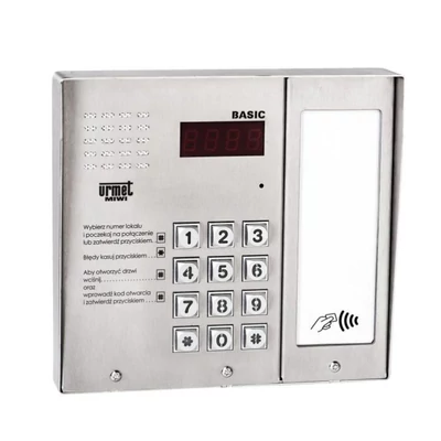 Urmet Matibus Basic társasházi kaputábla, esővédő, kódzár, RFID olvasó, infomodul, 2 vezeték, 1-100 lakásig, 1062/101D-RF Urmet Matibus Basic társasházi kaputábla, esővédő, kódzár, RFID olvasó, infomodul, 2 vezeték, 1-100 lakásig, 1062/101D-RF