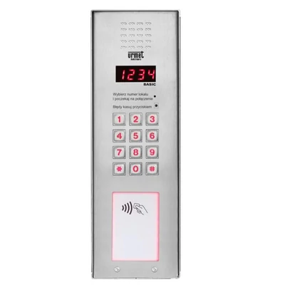 Urmet Matibus Basic társasházi kaputábla, esővédő, kódzár, RFID olvasó, infomodul, 2 vezeték, 1-100 lakásig, 1062/101VD-RF Urmet Matibus Basic társasházi kaputábla, esővédő, kódzár, RFID olvasó, infomodul, 2 vezeték, 1-100 lakásig, 1062/101VD-RF