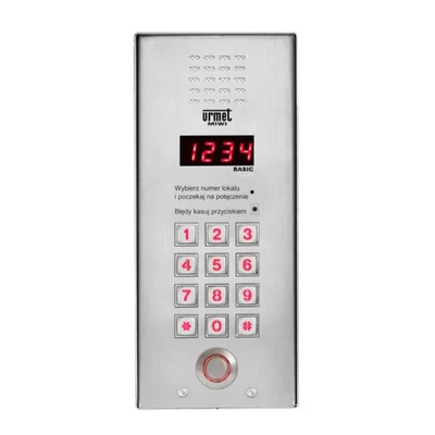 Urmet Matibus Basic társasházi kaputábla, esővédő, kódzár, dallas olvasó, 2 vezeték, 1-100 lakásig, 1062/105VD