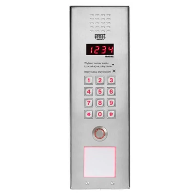 Urmet Matibus Basic társasházi kaputábla, esővédő, kódzár, dallas olvasó, infomodul, 2 vezeték, 1-100 lakásig, 1062/106VD