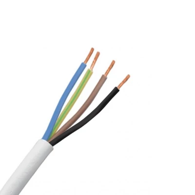 MT 4x1,5 sodrott réz kábel, fehér H05VV-F 4x1,5