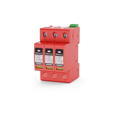 Bremas DC túlfeszültség-levezető napelemhez | 600V DC | T2 | 40kA | DIN-sínes | távjelzős