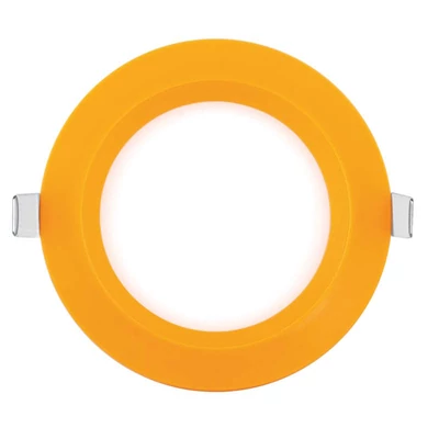 ULTRALUX LPABS642O Beépíthető LED panel, kerek, narancssárga kerettel, 6W, 4200K, 400lm ULTRALUX LPABS642O Beépíthető LED panel, kerek, narancssárga kerettel, 6W, 4200K, 400lm