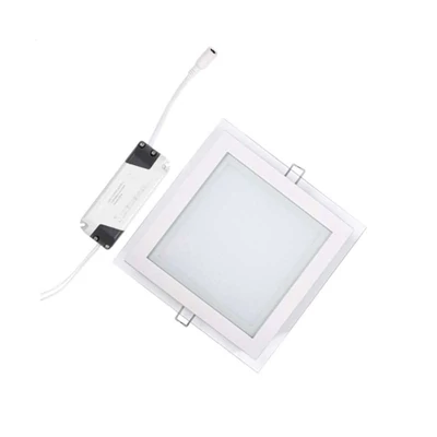 ULTRALUX LPSG16351242 Beépíthető négyzet alakú LED üveg panel, 12W, 4200K, természetes fény