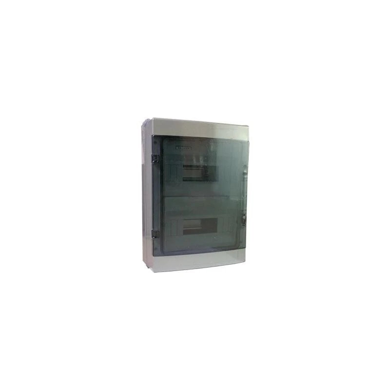 MV Ipari elosztó, 2x12modul, PE+N sinnel, füstszínű ajtóval, falon kívüli szerelésű, IP65 400624