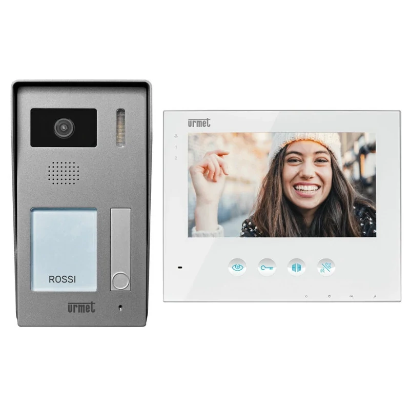Urmet egylakásos videó kaputelefon szett, 7&quot;-os beltéri lakáskészülékkel, 2 vezeték 1730-501