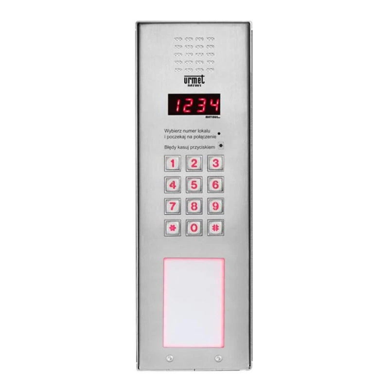 Urmet Matibus-SE kaputábla esővédővel, kódzárral, infomodullal, digitális, 2 vezeték, 1-100 lakásig, 1052/101VD