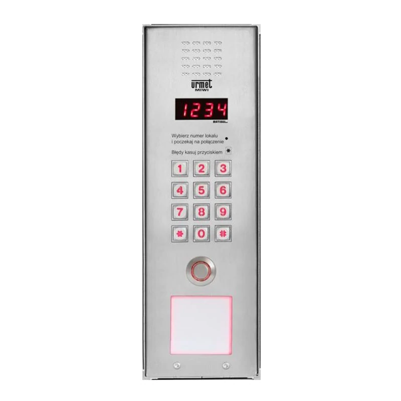 Urmet Matibus-SE kaputábla esővédő, kódzár, dallas olvasó, infomodul, digitális, 2 vezeték, 1-100 lakásig, 1052/106VD