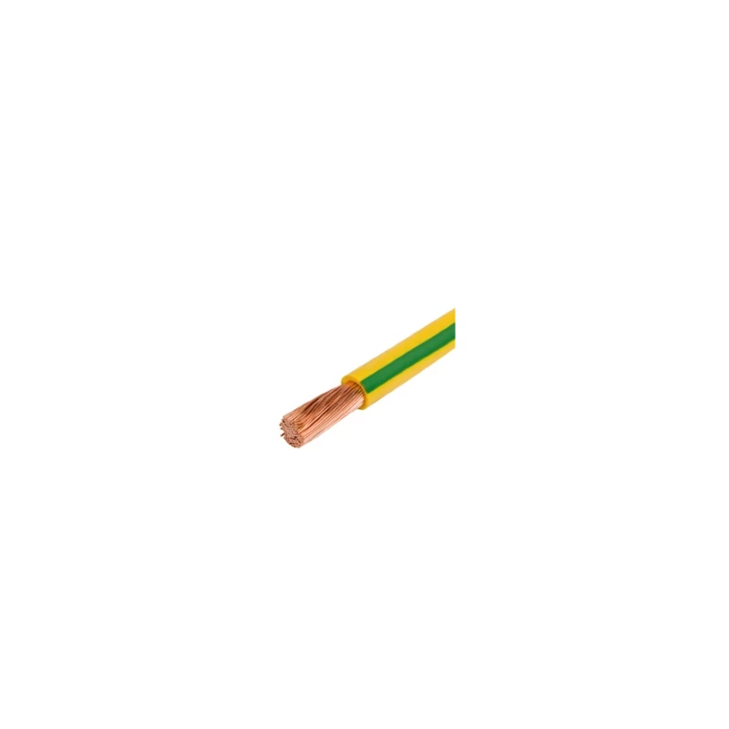 MKH 1x6 sodrott réz vezeték, zöld-sárga H07V-K 6 ZS