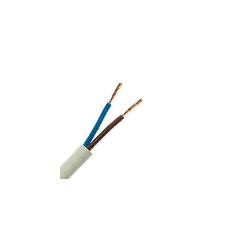 MT 2x0.75 sodrott réz kábel, fehér H05VV-F 2x0.75