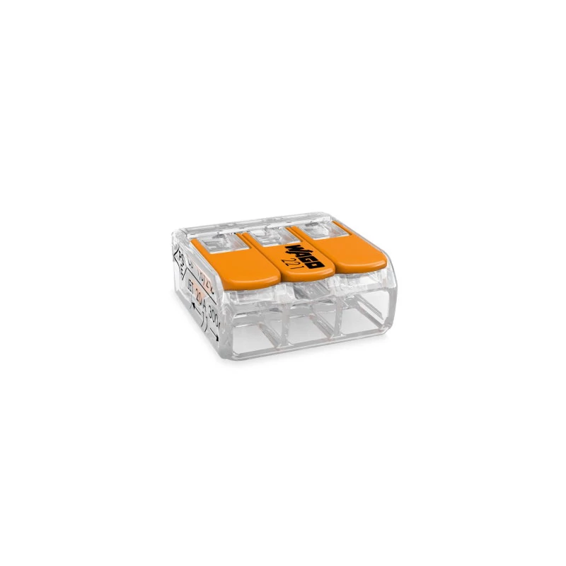 WAGO univerzális vezeték összekötő 3 x 0,14 - 4mm2 (3 vezetékes) 221-413