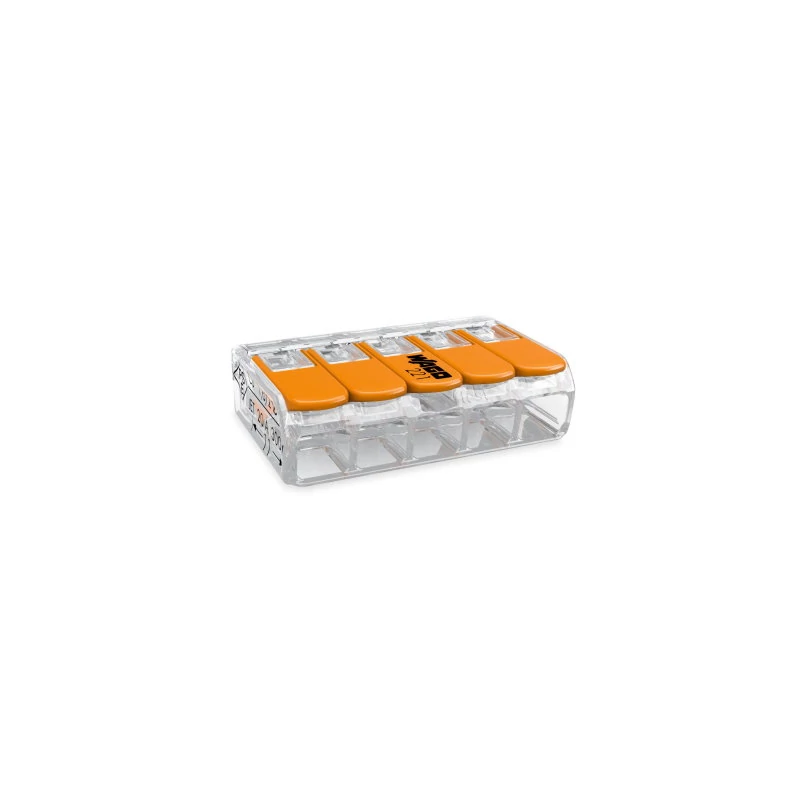 WAGO univerzális vezeték összekötő 5 x 0,14 - 4mm2 (5 vezetékes) 221-415