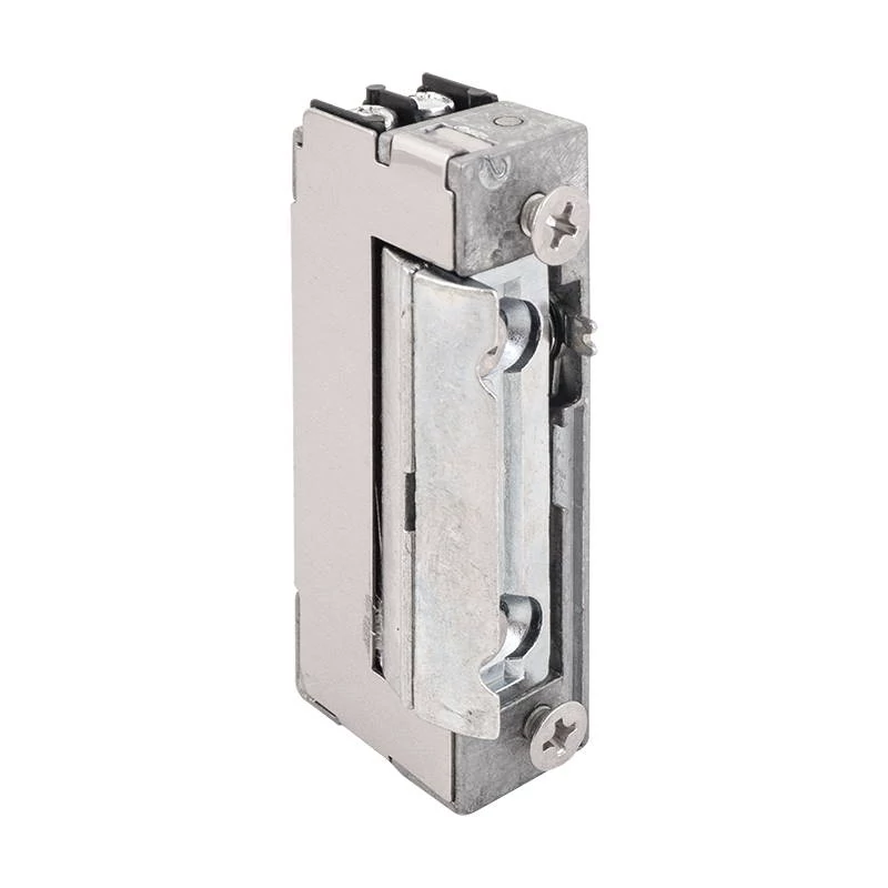 Dorcas elektromos zár, keskeny, szimmetrikus, feszültségre nyit, állítható zárnyelv, kireteszelhető, radiális, 10-24V AC-DC, 280mA