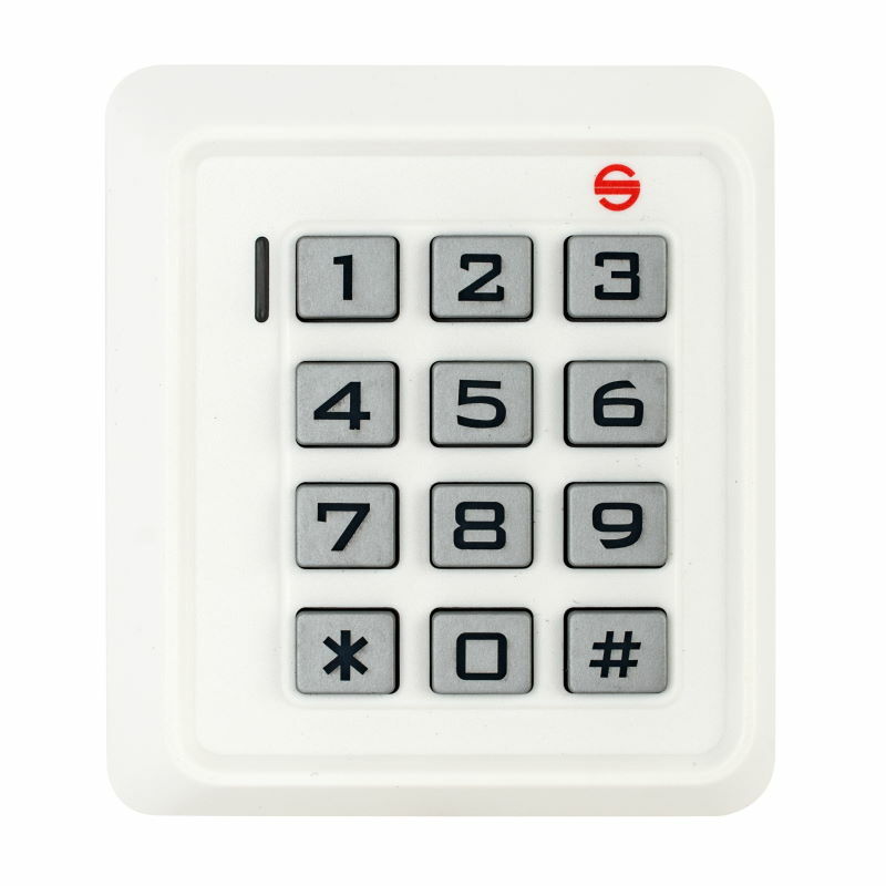 Önálló működésű RFID kártyaolvasó és kódzár, riasztás funkció, fehér - SK-30WH