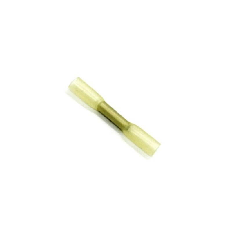 Zsugorodó szigetelésű toldóhüvely, vízálló, krimpelhető 0,25 - 0,5mm vezetékekhez, sárga